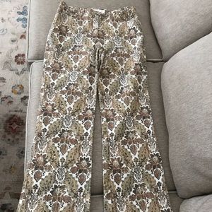 Escada patterned wide leg stretch denim
